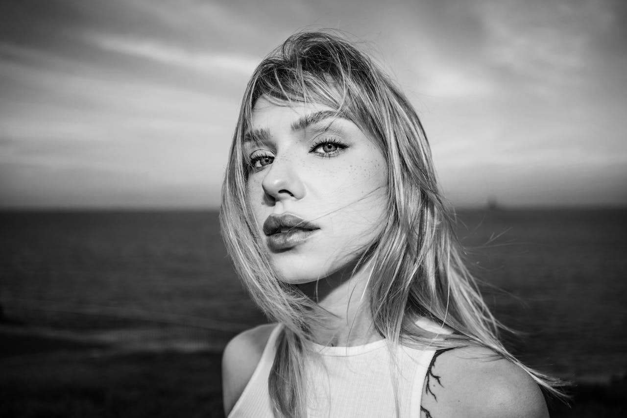 smoldering looks blonde woman